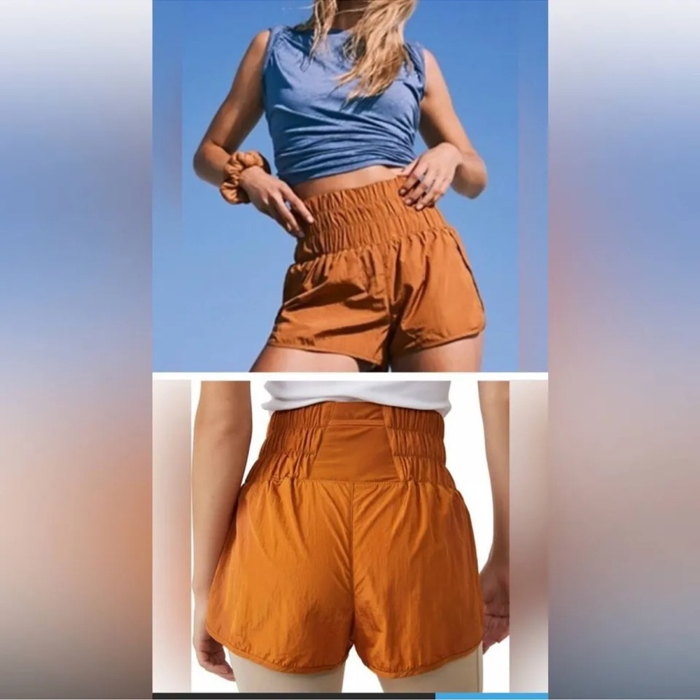 NWOT sz M Free People Movement The Way Home Shorts Russet Orange
